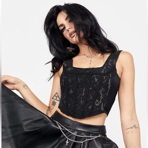 Disturbia Black Lace Corset